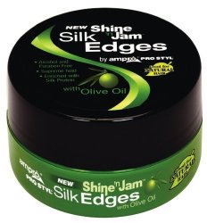 Shine-n-jam Silk Edges With Olive Oil 8 Ounce Jar Pack Of 3