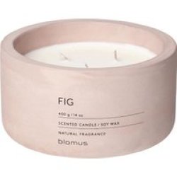 Scented Candle: Fig In Pale Pink Container Fraga 13CM Diameter