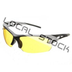 Local Stock Night Vision Uv 400 Yellow Lens Driving Glasses Riding Sunglasses