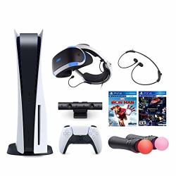 2021 Playstation Console And Playstation VR Bundle - PS5 Disk Version With Wireless Controller Psvr Headset Camera Move Motion Controller Iron Man Game And
