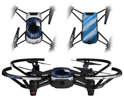 Skin Decal Wrap 2 Pack For Dji Ryze Tello Drone Eyeball Blue Dark Drone Not Included