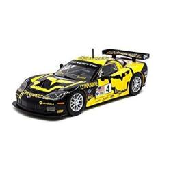 New 1:24 Bburago Display Collection - Black Yellow 2005 Chevrolet Corvette C6R 4 Diecast Model Car By Bburago Without Retail Box