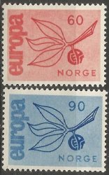 Norway 1965 Europa Complete Unmounted Mint Set