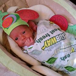 Baby Halloween Costumes - Subway Sandwich Costume W Hat - Photography Props For Newborn Pictures Infant Boy Girl 0-3 6-9 12-18 Months