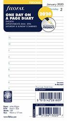 Filofax 2020 Refill Personal compact Day Per Page English 6.75 X 3.75 Inches C68441-20