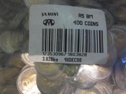 Sealed Bag Of 400 X 2008 Mandela 90th Birthday R5 Coin - Date: 18 December 2008 Scarce Bag