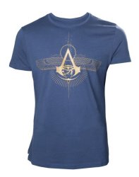 Assassin's Creed Origins - Golden Crest - Mens T-Shirt - Blue XL