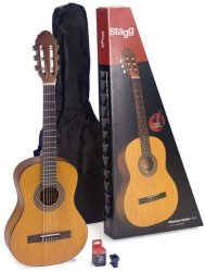Stagg C430 M 3 4 Classical Acoustic Guitar Pack Natural