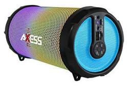 Axess SPBL1044 Vibrant Plus Black Hifi Bluetooth Speaker With Disco LED Lights In Blue
