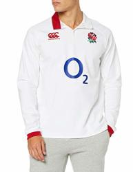 Canterbury Official 19 20 England Rugby Men's Vapodri Home Long Sleeved Classic Jersey Small Bright White