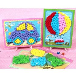 Balai Diy Stickers For Kids Super Cute Colorful Pompon Painting Sticker Kids Early Educational Handmade Toys