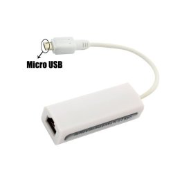 Wired Micro USB 2.0 To RJ45 Network Adapter Lan Card Fast Speed 10M 100MBPS