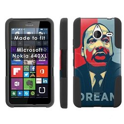 Mobiflare Armor Kick Flip Grip Case For Microsoft Nokia Lumia 640 XL - Martin Luther King