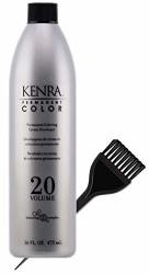Kenr Permanent Color Coloring Creme Developer W sleek Brush Cream Hydrogen Peroxide For Permanent Haircolor Dye Lighteners Hair Color 20 Volume 6% - 16 Ounce