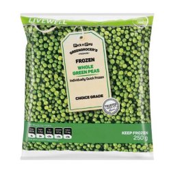 Live Well Whole Green Peas 250G