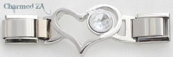 Italian Charms - Heart Connector Fits Nomination