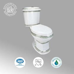 India Reserve Elongated 2-PIECE Bathroom Toilet Hi Low Push Button 0.8 GPF 1.6 Gpf Watersense Ada Heavy Duty Porcelain Renovators Supply Manufacturing