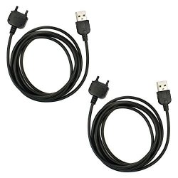 2 Pack Fenzer Black USB Data Sync Charger Cables For Sony Ericsson Z550 Z750 Cell Phones