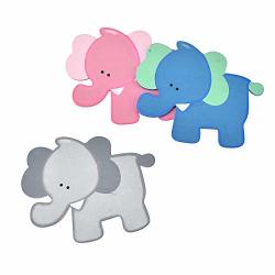 Homeford Wooden Elephant Animal Cutouts Assorted Colors 12-PIECE
