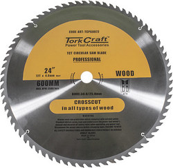 Tork Craft Tct Saw Blade Rip & Cross 600X72T 40 30 25.4 20 16