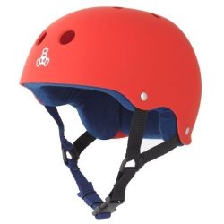 Triple Eight Helmet With Sweat Saver Liner United Red Rubber Medium