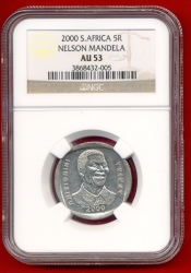 Au53 Mandela 2000 R5 Coin