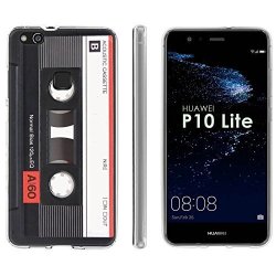 Huawei P10 Lite Tpu Silicone Phone Case Mobiflare Clear Ultraflex Thin Gel Phone Cover - Cassette Tape For Huawei P10 Lite 5.2" Screen