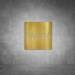 Sauna Sign - Brushed Brass