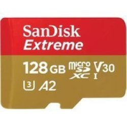 SanDisk Extreme 128GB Micro Sdxc Card Red gold