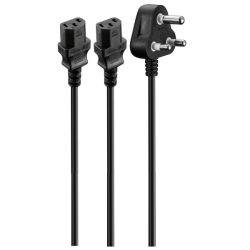 Volkano Presto Series Power Cable 2 Pin Figure 8 To Sa 3PIN 1.8M 2.5A - Black