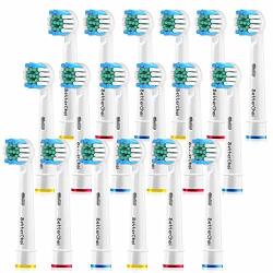 Betterchoi 18 Pack Precision Replacement Brush Heads Compatible For Braun Oral B Electric Toothbrush. White