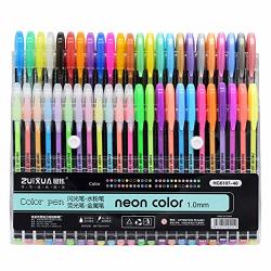 Arteza Gel Pens, Set of 60-Individual-Colors, 0.8-1.0 mm Tips