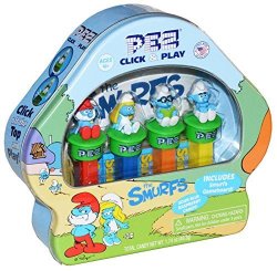 Pez Candy Smurfs Click And Play Pez Dispensers And Candy Rolls Gift Set And Party Favor Gift Set