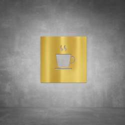 Coffee Sign - Polished Brass