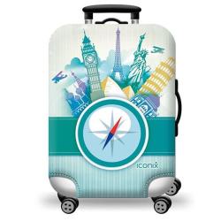 Printed Luggage Protector - Monuments - XL