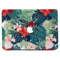 Air Macbook 13 Case L2W Matte Print Tropical Palm Leaves Pattern Coated PC Hard Protective Case Cover For Apple Macbook 13 Inch Model: