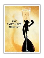 The Taittinger Moment - Champagne Advertisement Featuring Actress Grace Kelly - Vintage Advertising Poster By Claude Taittinger C.1988 - Master Art Print - 9IN