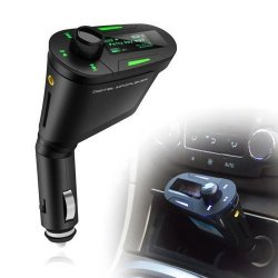 Car Kit MP3 Player Wireless Fm Transmitter Music Player Lcd USB Sd Mmc With Wireless Remote Control Green