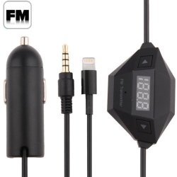 Fm Transmitter Radio Transmitter Wireless Fm With 5v 800ma Usb Car Charger 2 In 1 Iphone 8 Pin +...