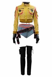 Cosplaysky Final Fantasy Xv Costume FF15 Cindy Aurum Gas Station Service Uniform With Hat XS Yellow