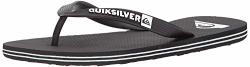Quiksilver Men's Molokai 3 Point Flip Flop Sandal Black black white 11