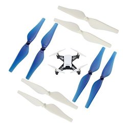 Colored Release Propellers Ccw cw Props Blades For Dji Tello Drone 4 Pairs White + Blue
