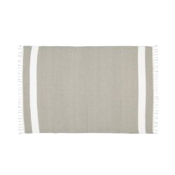 Jackson Amelia Cotton Dhurrie Tabby Rug - Grey white Stripe