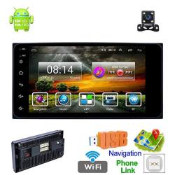 Double Din Car Stereo With Bluetooth Android 8.1 Universal Radio 7 Inch HD Touch Screen Car Multimedia MP5 Player Gps Navigation Wifi usb aux am fm dv