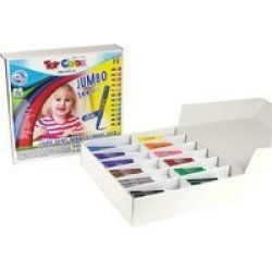 Toy Color Jumbo School Box Fibre Pens: 144 Pens In 12 Colours