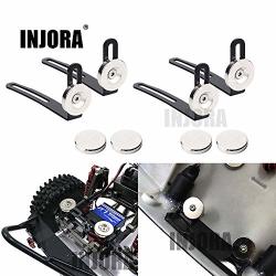 Injora Rc Car Shell Body Mount Metal L-bracket With Magnet For 1:10 Rc Crawler Car Axial SCX10 90046 D90 4PCS