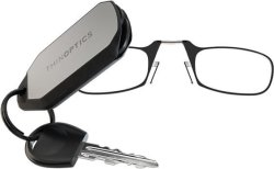 Thinoptics Key Chain With Reading Glasses - Black 2.0 Strength