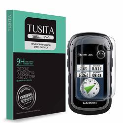 TUSITA 2-PACK Tempered Glass Screen Protector Bundle For Garmin Etrex 10 20 20X 22X 30 30X 32X - HD Clarity Protective Film - Handheld Gps Navigator Accessories