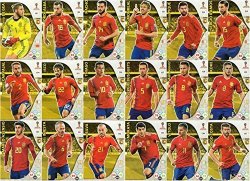 Adrenalyn XL Fifa World Cup 2018 Full 18 Card Spain Team Set