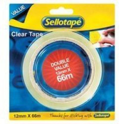 Clear Tape - Double Value 12MM X 66M